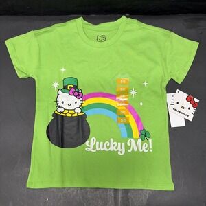 St Patrick's Day Hello Kitty Lucky Me T-shirt - Size 5/6 - New